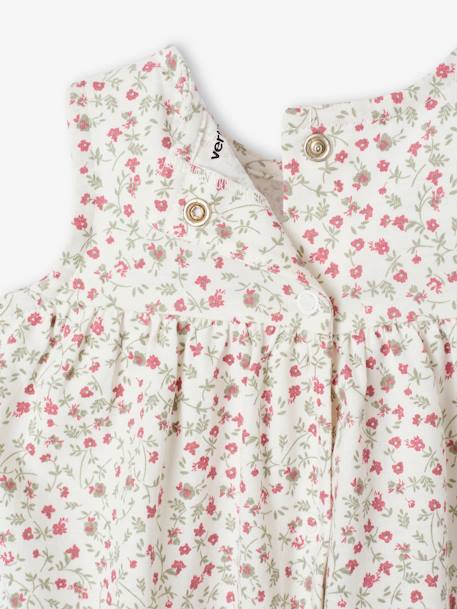 Newborn Floral print dress ecru 