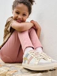 Shoes-Girls Footwear-Trainers-Leather Trainers with Laces and Hook-&-Loop Strap, for Kids