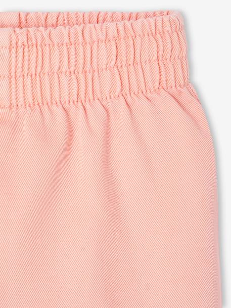 Baby girls' twill trousers pale pink 