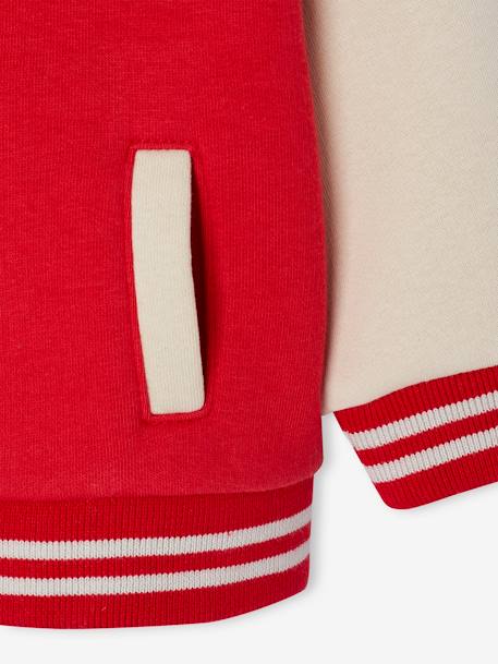 College-Style Jacket in Fleece for Babies red 