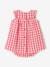 gingham dress and bloomers newborn set raspberry pink 