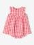 gingham dress and bloomers newborn set raspberry pink 