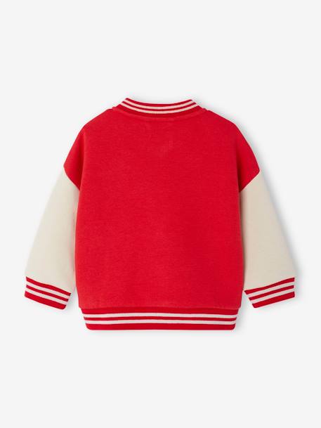 College-Style Jacket in Fleece for Babies red 