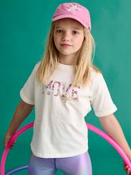 Girls-Girls' iridescent cycling shorts and t-shirt set