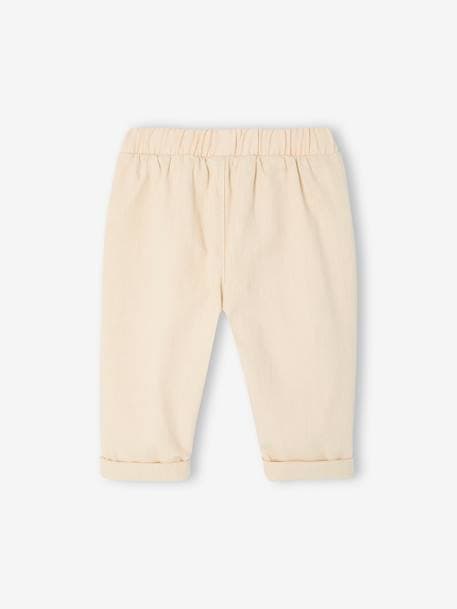 Trousers with Elasticated Waistband for Babies vanilla 