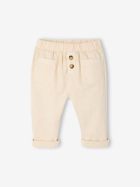 Trousers with Elasticated Waistband for Babies vanilla 