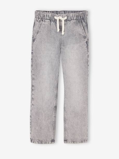 Wide Easy to Slip On Jeans for Boys bleached denim+brut denim+grey+stone 