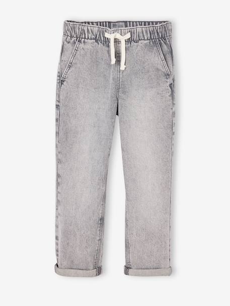 Wide Easy to Slip On Jeans for Boys bleached denim+brut denim+grey+stone 