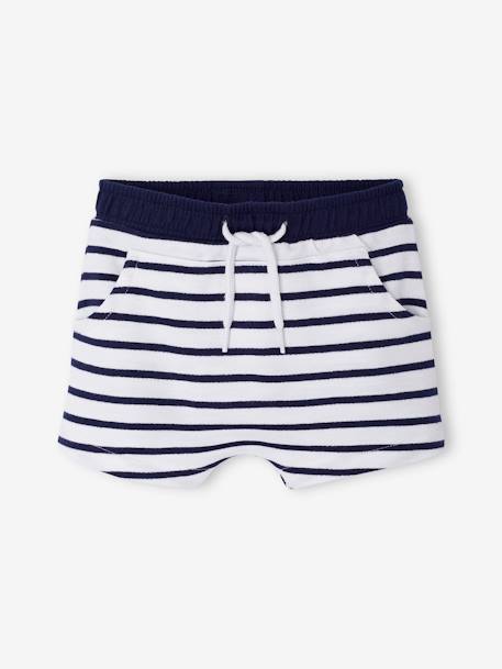 Bermuda Shorts in Fleece for Baby Boys aqua green+BROWN MEDIUM SOLID+Dark Blue+Dark Blue Stripes 