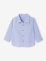 -Gingham Seersucker Shirt for Babies