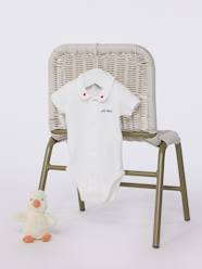 Short Sleeve Bodysuit with Collar for Newborn Babies, PETIT BATEAU