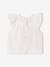 Plain baby blouse with short frilled sleeves ecru 