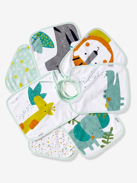 VERTBAUDET Pack of 7 Bibs Light Blue/Print 