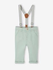 -Trousers with Removable Braces for Babies