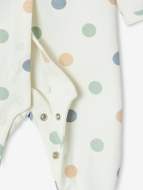 Dotted Sleepsuit, ENVIE DE FRAISE ecru 