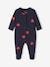 Velour Sleepsuit, 'Mon coeur' by ENVIE DE FRAISE navy blue 