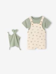 -3-Piece Gift Set: T-Shirt + Dungarees + Comforter for Babies