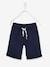 Boys' Fleece Bermuda Shorts BLUE MEDIUM SOLID WITH DESIGN+Dark Blue+pecan nut 