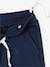 Boys' Fleece Bermuda Shorts BLUE MEDIUM SOLID WITH DESIGN+Dark Blue+pecan nut 