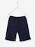 Boys' Fleece Bermuda Shorts BLUE MEDIUM SOLID WITH DESIGN+Dark Blue+pecan nut 