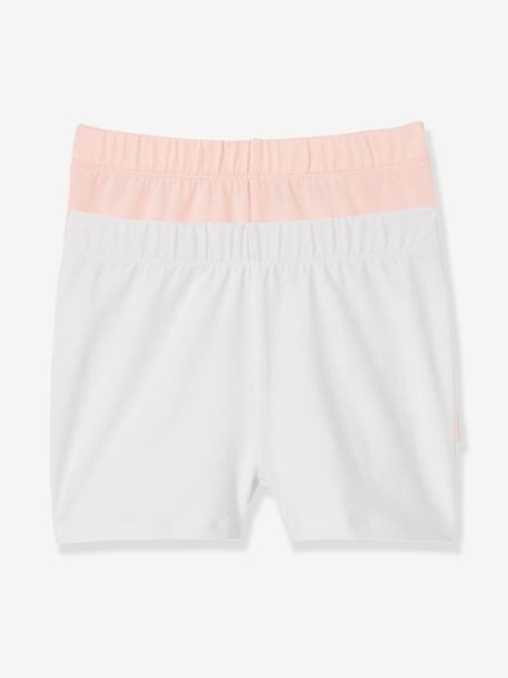 Girls' Pack of Shorties Black+Light Pink 