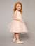 Girls' Sateen & Tulle Occasion Dress BLUE LIGHT SOLID+Light Pink+White 