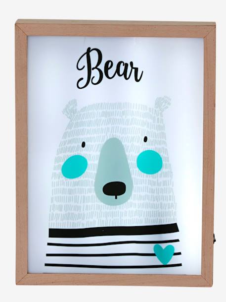 Bear Light Box WHITE LIGHT SOLID WITH DESIGN 