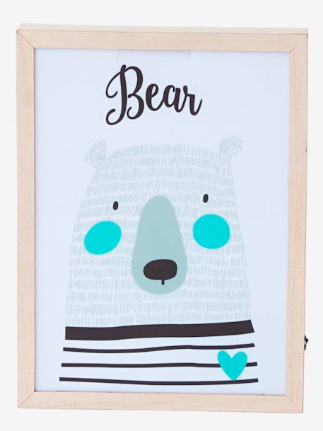 Bear Light Box WHITE LIGHT SOLID WITH DESIGN 