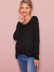 Maternity-T-shirts & Tops-Maternity & Nursing Cross-Over T-Shirt