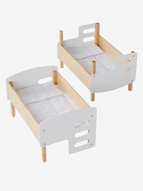 Wooden Bunk Bed for Dolls Light Pink 