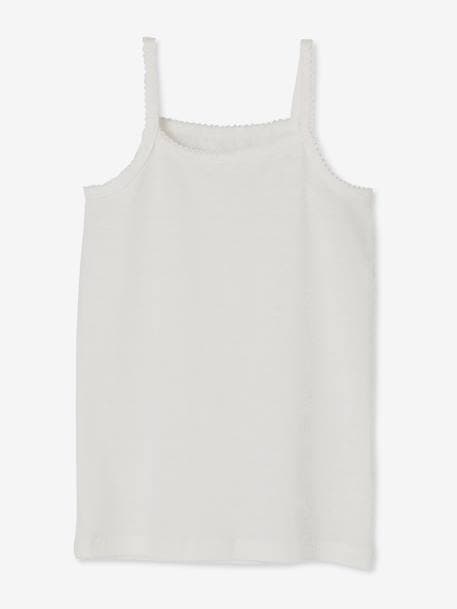 Pack of 4 Girls' Vest Tops White 