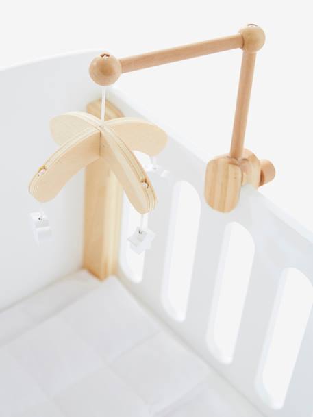 Wooden Mobile for Doll's Bed Wood/White 