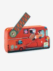 Toys-Educational Games-The Fire Truck Puzzle, 16 Pieces, by DJECO