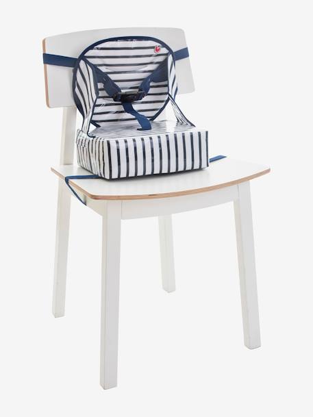 Easy Up Chair Booster , BABY TO LOVE Dark Blue Stripes+Light Grey/Print+Yellow/Print 