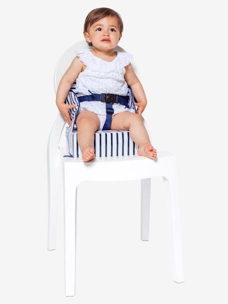 Easy Up Chair Booster , BABY TO LOVE Dark Blue Stripes+Light Grey/Print+Yellow/Print 