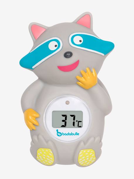 Bath & Room Temperature Raccoon-Shaped Thermometer by BADABULLE Dark Grey 