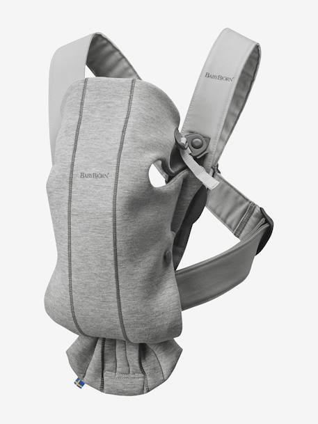 Mini Baby Carrier in 3D Jersey knit, by BABYBJORN beige+Grey+Light Grey 