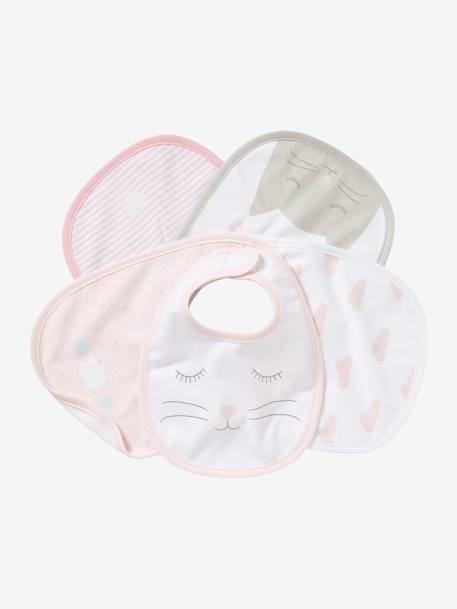 Pack of 5 Newborn Bibs Light Pink 