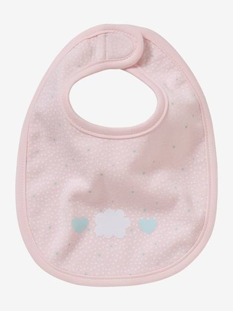 Pack of 5 Newborn Bibs Light Pink 