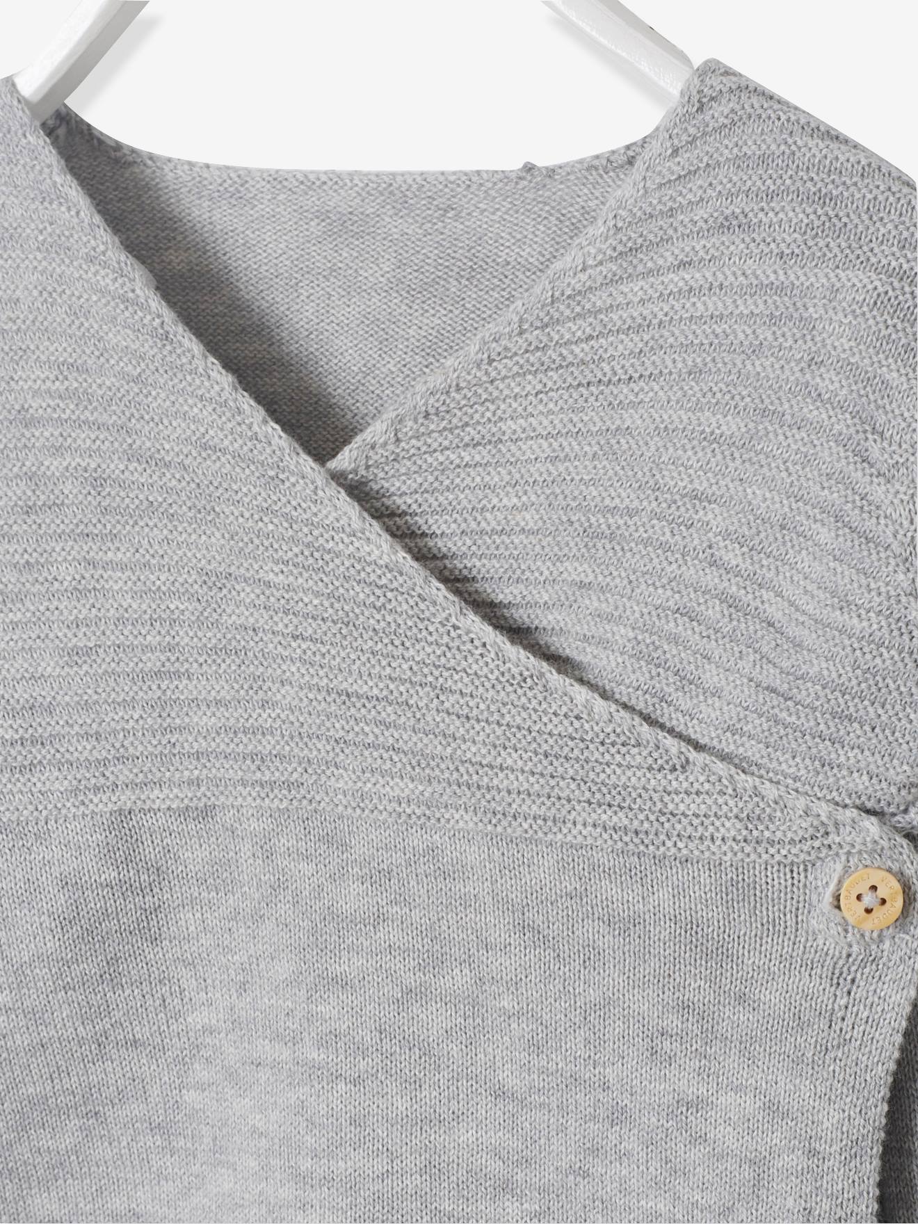 Grey knitted cardigan on sale baby