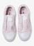 Elasticated Trainers in Canvas for Girls PINK MEDIUM SOLID WITH DESIG 