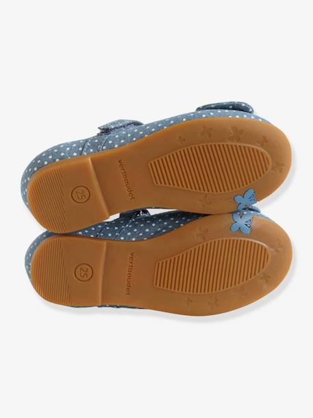 Mary Jane Shoes with Touch-Fastening Tabs for Girls, Designed for Autonomy BLUE MEDIUM ALL OVER PRINTED 