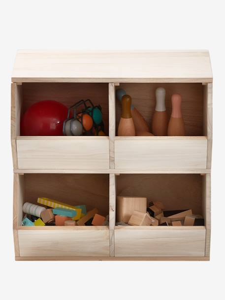 Unit with 4 Compartments, Toys Wood 