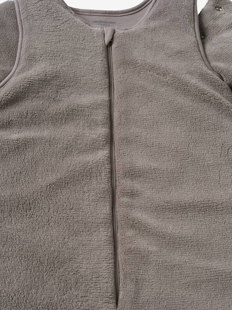 Microfibre Sleep Bag With Detachable Long Sleeve, For Strolling Dark Blue+Dark Brown 