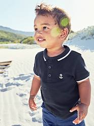 Baby-T-shirts & Roll Neck T-Shirts-T-Shirts-Polo Shirt with Embroidery on the Chest, for Baby Boys