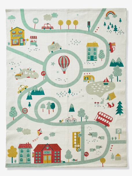 Mat, Joliville Road Map White 