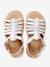 Leather Sandals for Girls Silver 