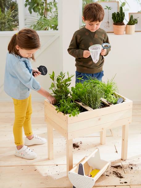 Wooden Square Vegetable Patch Beige 