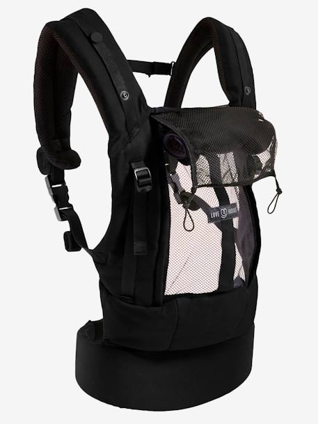 PhysioCarrier Baby Carrier + Booster Seat + Head Support Pack Bundle by JE PORTE MON BEBE Black 