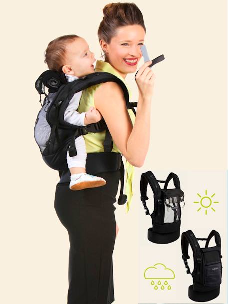 PhysioCarrier Baby Carrier + Booster Seat + Head Support Pack Bundle by JE PORTE MON BEBE Black 